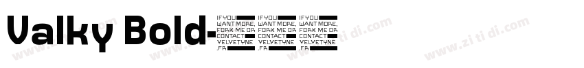 Valky Bold字体转换